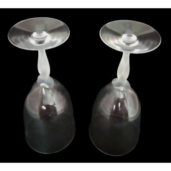 Lenox Crystal Embrace Set of 2 Frosted Stem Iced Tea Glasses - Picture 4 of 6